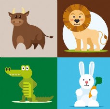 矢量小动物插画图片