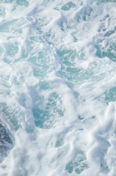 大自然海浪泡沫图片
