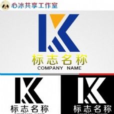 变形字母K字母logo图片