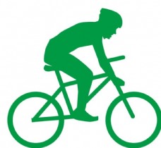 自行车矢量绿色出行图片