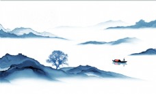 背景图中国风水墨山水画图片