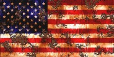 欧式花纹背景美国国旗图片