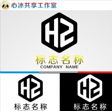 HZ字母logo图片