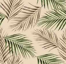 欧式花纹背景热带叶子棕榈红棕榈无缝图片