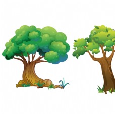 木材卡通树树木树绿树图片