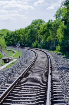 铁道铁轨自然风景背景海报素材图片