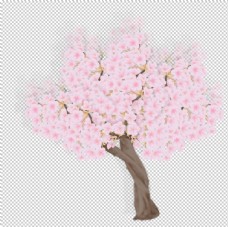 樱桃展架手绘樱花素材图片