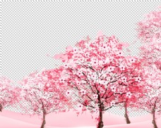 樱桃园粉色樱花装饰图片