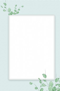 广告春天森系植物清新背景图片