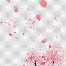 春季手绘樱花素材图片