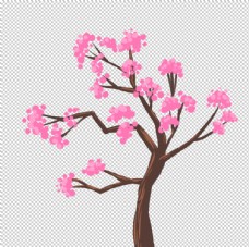 春天展架粉色花朵图片