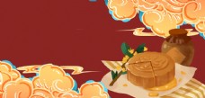 水墨中国风中秋月饼图片