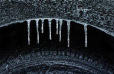 轮胎结冰冰冻背景海报素材图片