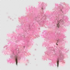 樱桃园樱花装饰素材图片
