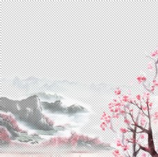春天海报樱花装饰素材图片