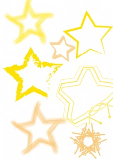 黄色背景星星背景图片