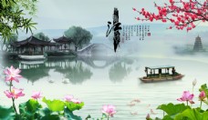 景观水景忆江南图片