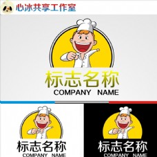 变形字母餐饮logo图片