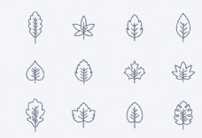 树树叶标志图标图片