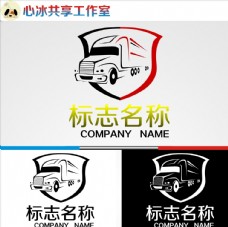 变形字母货车logo图片
