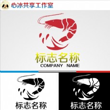 变形字母虾logo图片