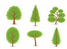 绿树可爱卡通树图片
