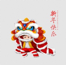 传统节日文化春节舞狮图片