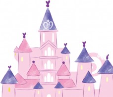 粉色紫色公主款城堡图片