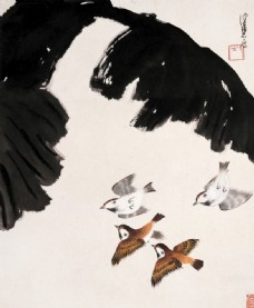 远山高清山水字画中国风水墨画图片