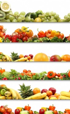 绿背景水果蔬菜图片