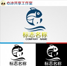 设计字母鱼logo图片