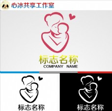 变形字母母婴logo图片