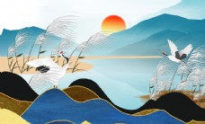 水墨中国风中国风背景墙图片