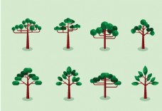 树木创意树矢量图图片