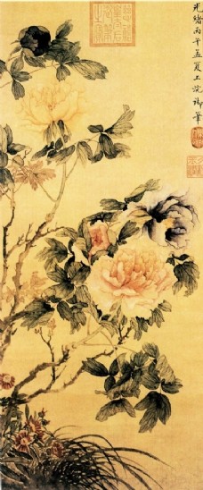 中堂画国画牡丹图片