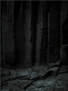 山水岩石质感纹理黑色背景图片