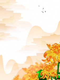 秋菊菊花海报图片