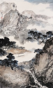 墙纸中国山水字画图片