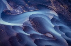 山川景色山川河流地质纹理蓝色背景质感图图片