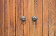 木材门扣门环木门背景海报素材图片