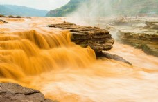 景观水景黄河壶口瀑布图片