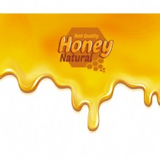 黄色背景流淌的蜂蜜图片