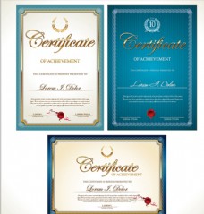 欧式花纹背景荣誉证书设计图片