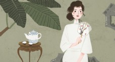 中华文化旗袍图片