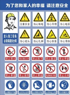 其他设计工地提示牌注意安全工地铁牌图片