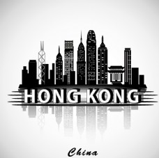 楼群香港建筑群剪影图片