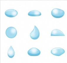 蓝色水滴矢量图片