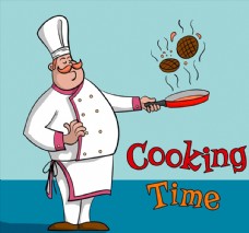 卡通烹饪中的厨师图片