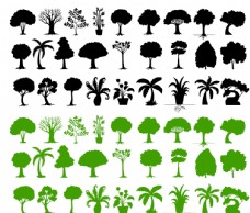 景观设计树矢量图图片