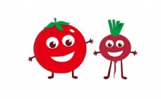 可爱卡通西红柿红萝卜图片